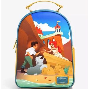 New Loungefly Disney The Little Mermaid Ariel & Eric Beach Backpack